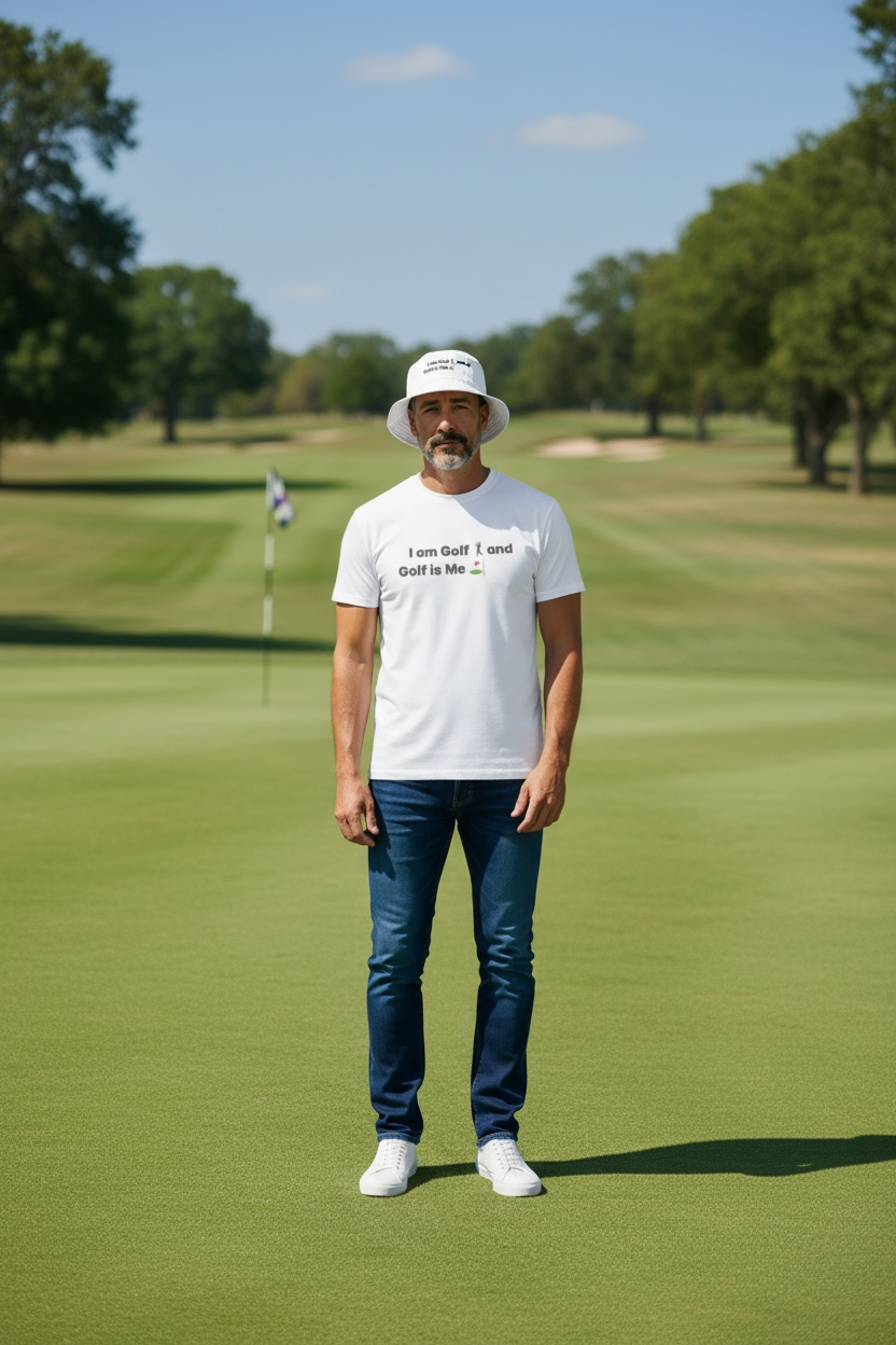 Golf Embroidered Bucket Hat — "I am Golf and Golf is Me"