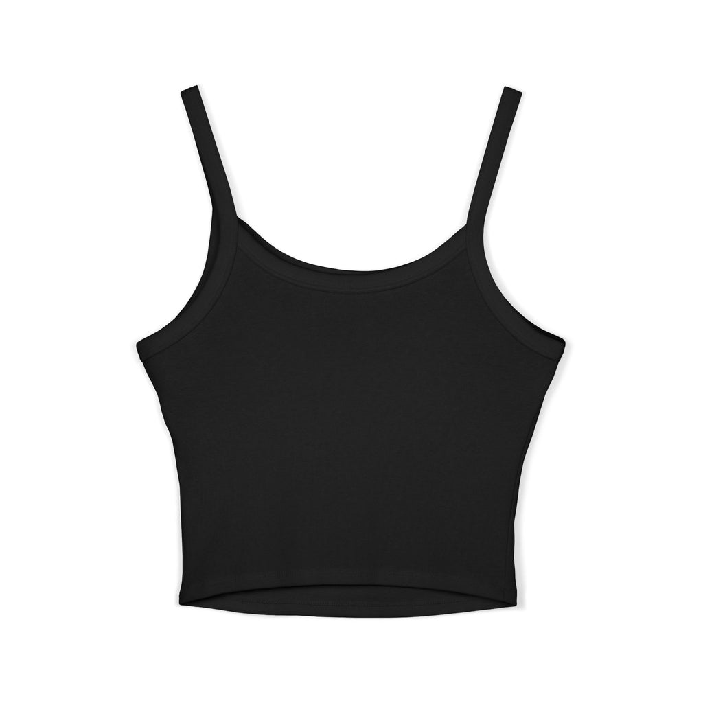 Au/Ru Gold Logo Spaghetti Strap Tank Top — Women's Cropped Logo Tank