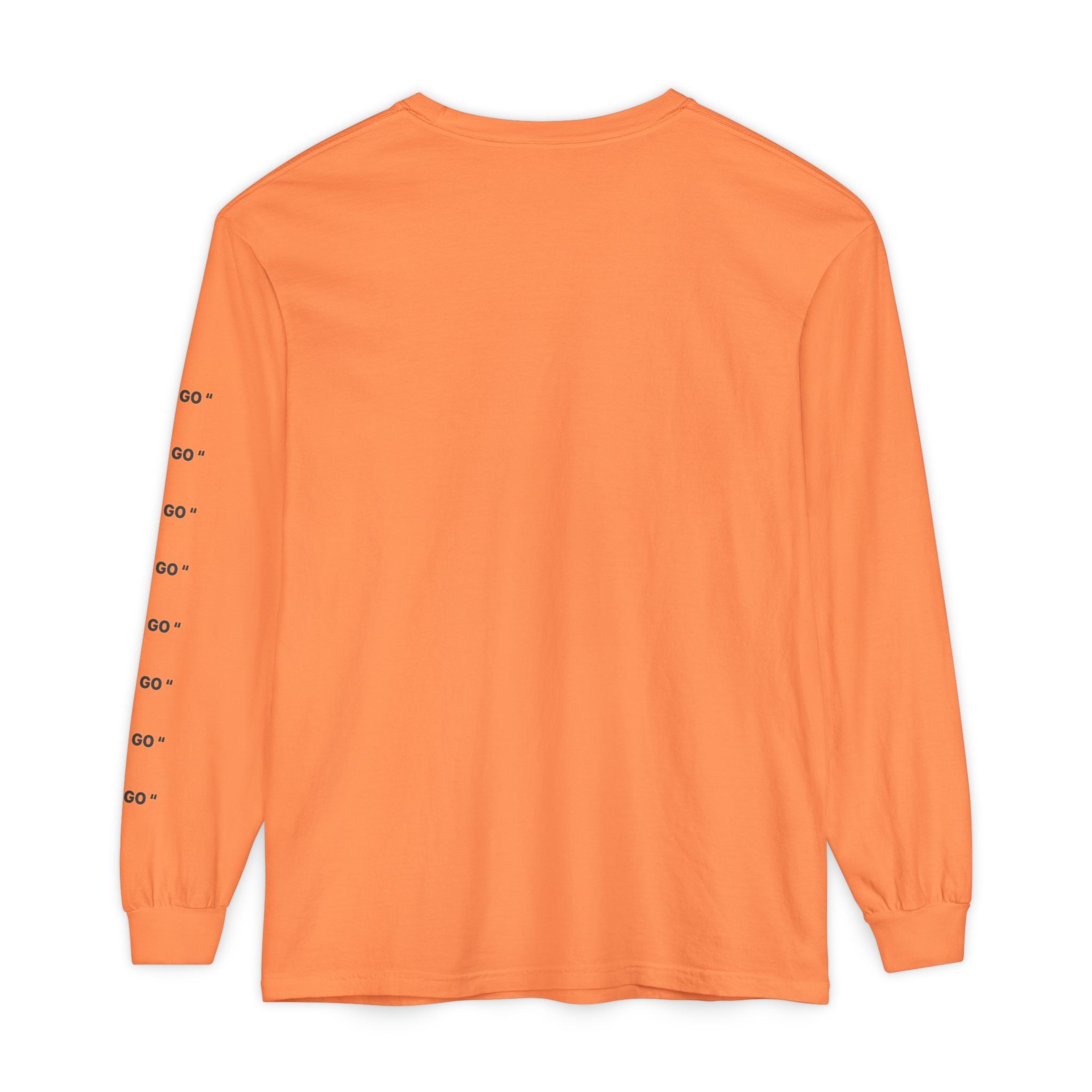 "LET GO" Long Sleeve Tee — Minimalist Inspirational Graphic Shirt