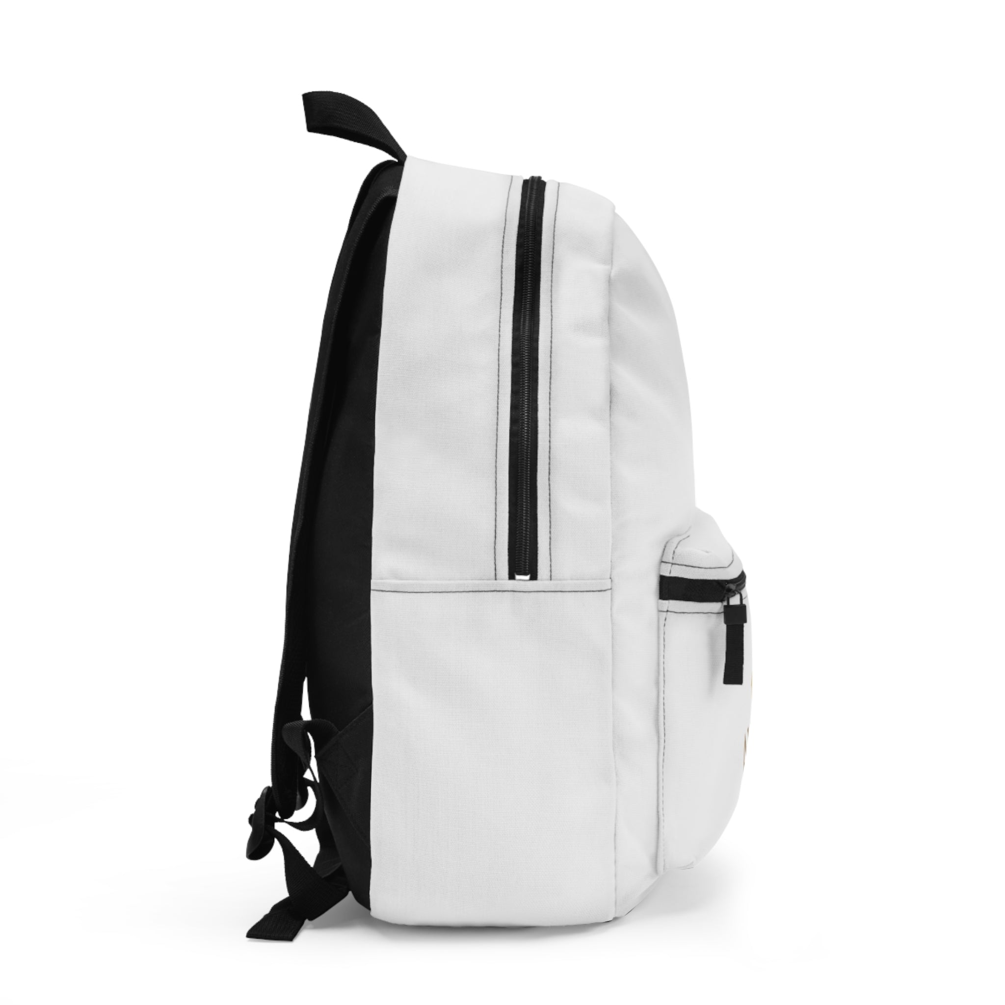 AU|RU Arrow Logo Backpack — Minimalist Gold Logo Daypack