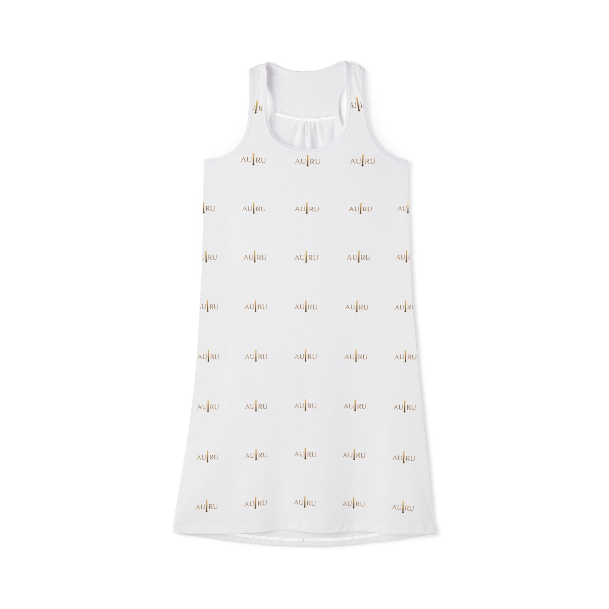 Women's Racerback Dress — Minimal Gold Dragonfly yAll-Over Print Sundress-AURU