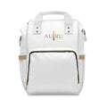 AURU Gold Logo Multifunctional Diaper Backpack — Spacious Stylish Baby Nappy Bag for Moms & Dads