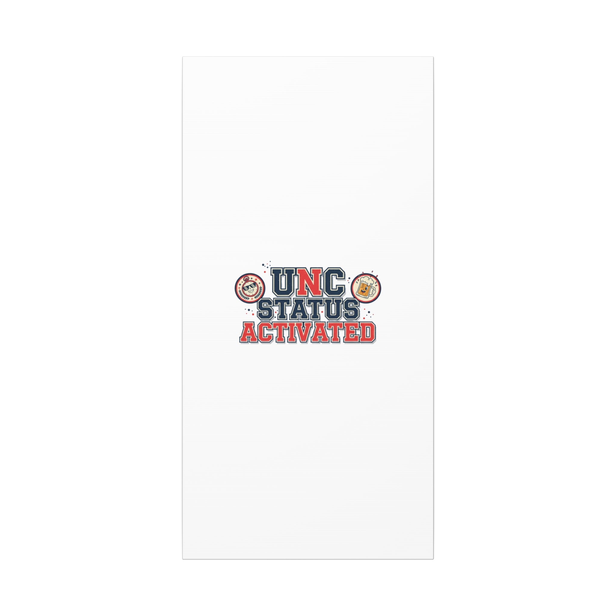 UNC Status Activated Canvas, Stretched | Varsity Crest, Midlife Humor