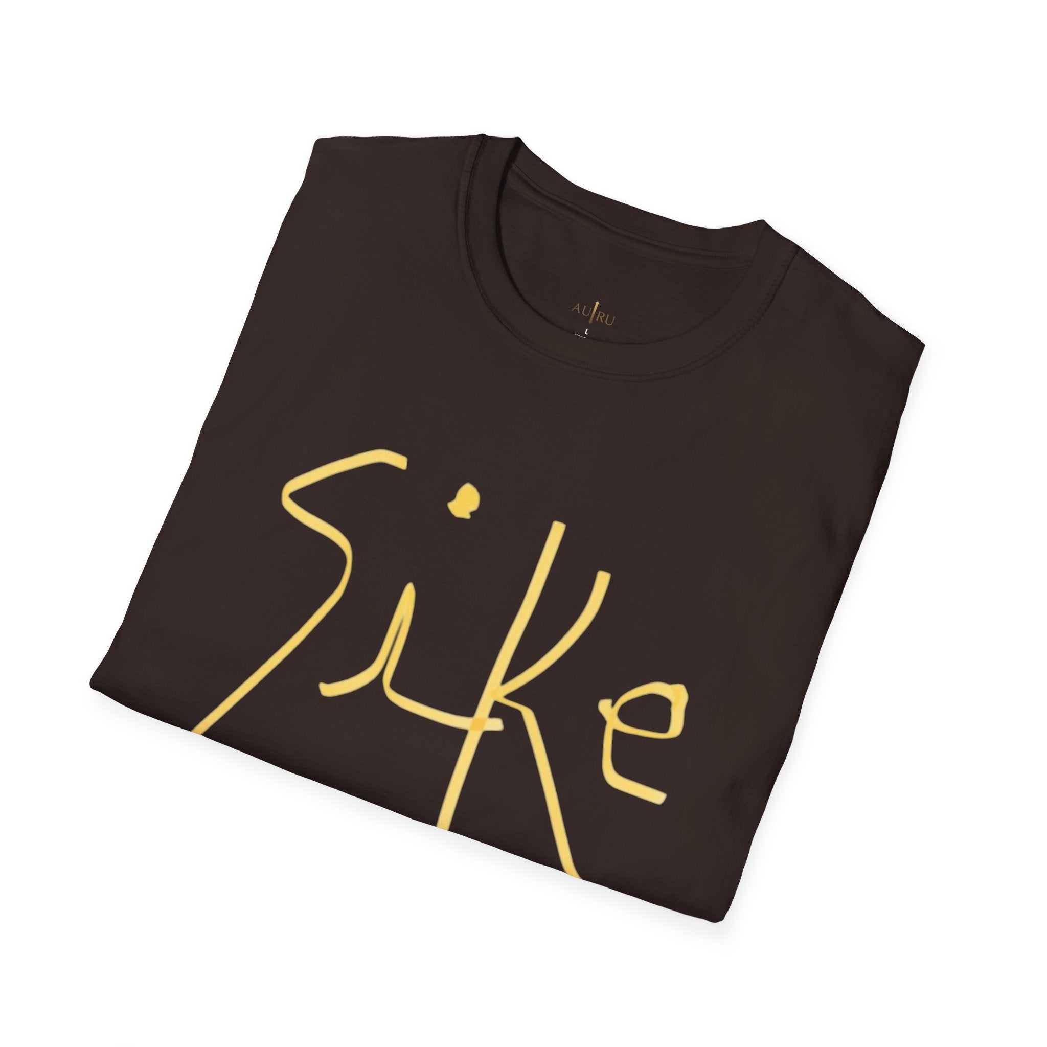 "Sike" Yellow Handwritten Graphic T-Shirt