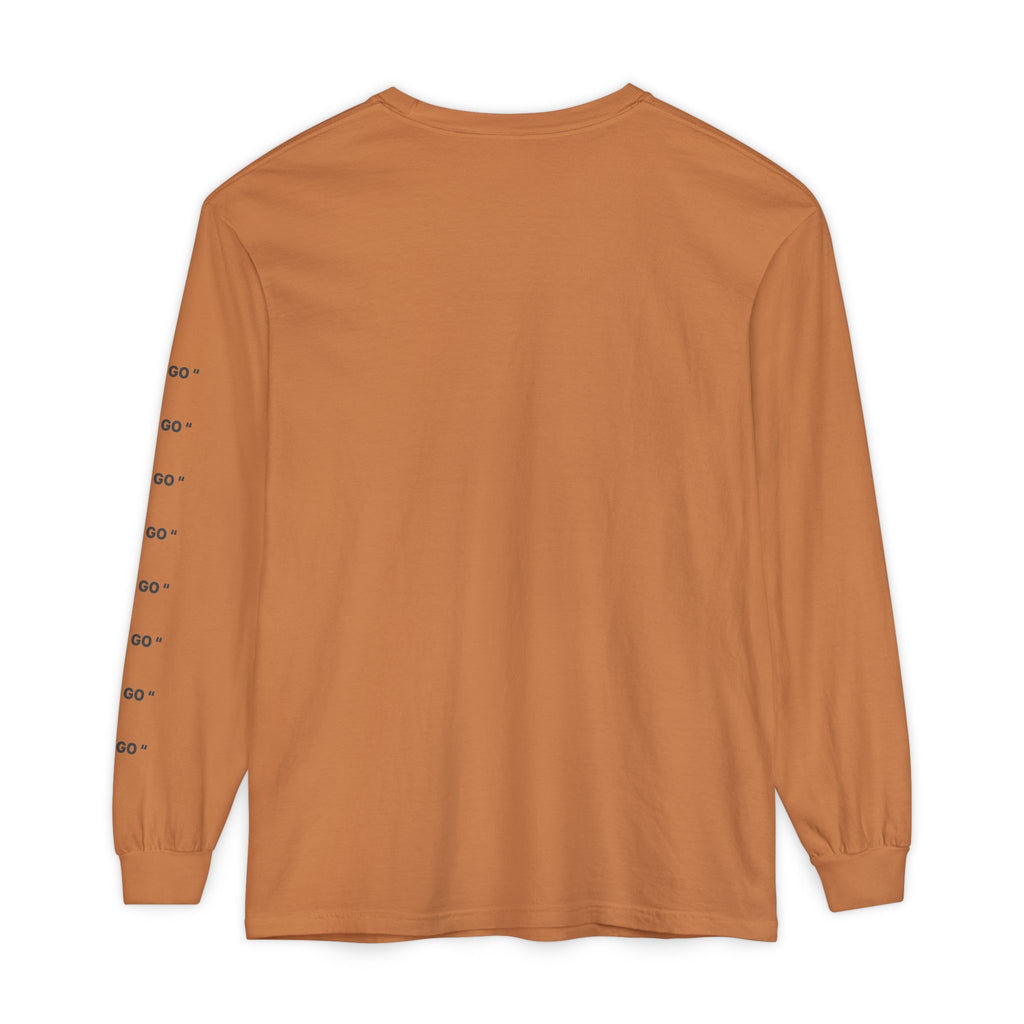 "LET GO" Long Sleeve Tee — Minimalist Inspirational Graphic Shirt