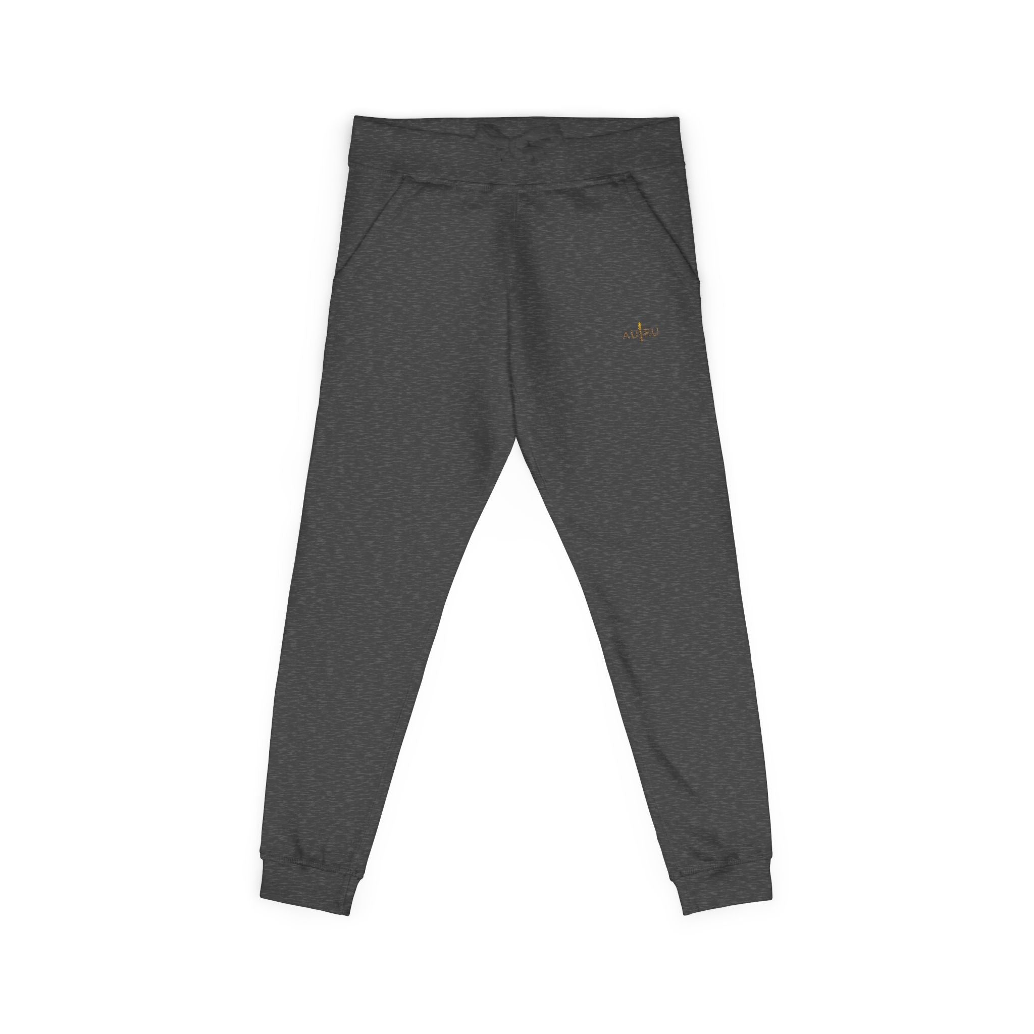 Embroidered Olive Fleece Sweatpants — Cozy Joggers with Minimal Gold Accent