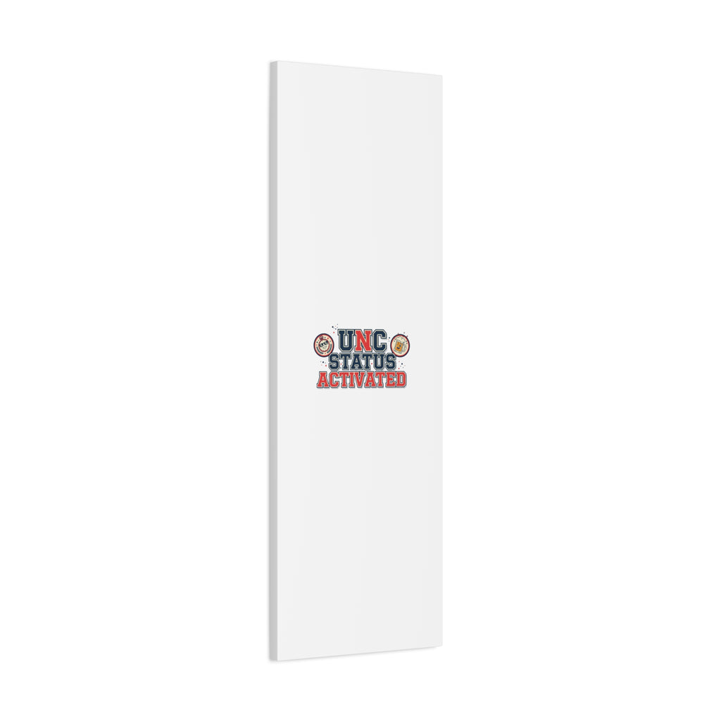 UNC Status Activated Canvas, Stretched | Varsity Crest, Midlife Humor