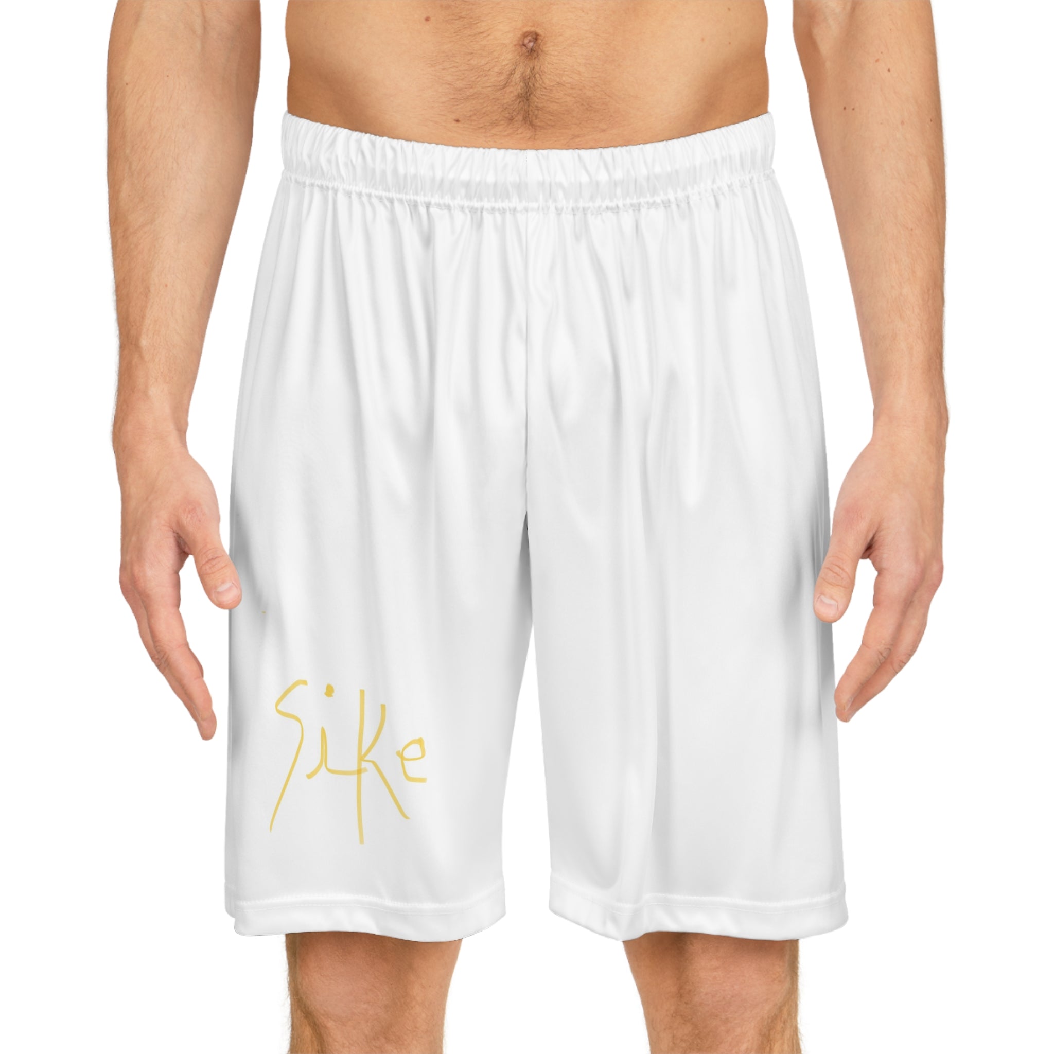 Basketball Shorts — Minimal 'Sike' Script Logo AOP Athletic Shorts
