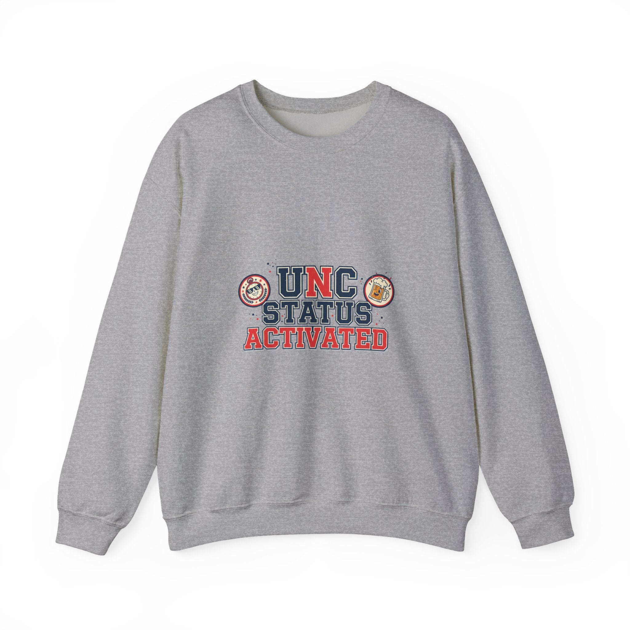 UNC Status Activated Sweatshirt | vintage year, varsity crest
