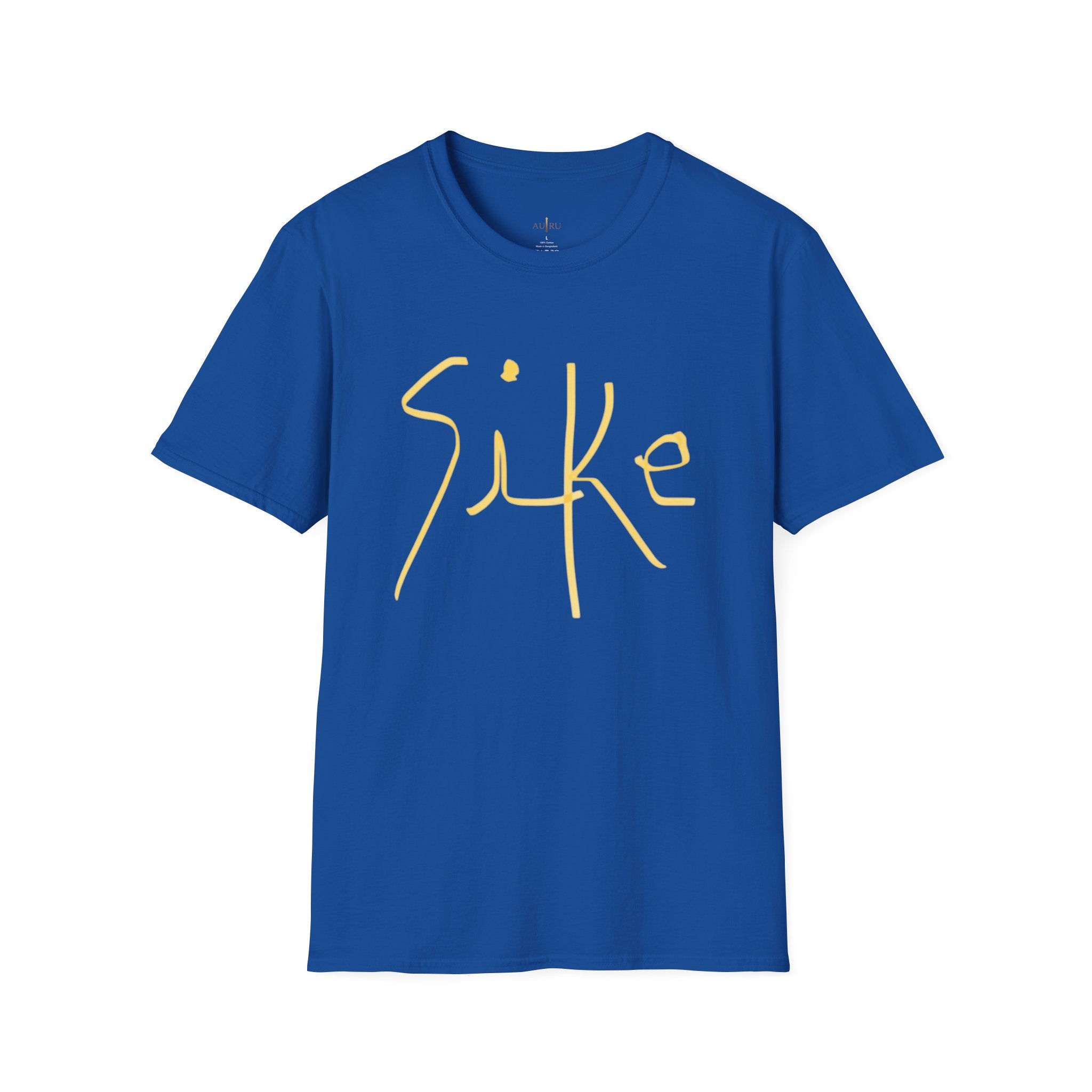 "Sike" Yellow Handwritten Graphic T-Shirt