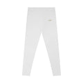 White Minimal 'aloha' Leggings – Lightweight Stretch Yoga & Everyday Wear