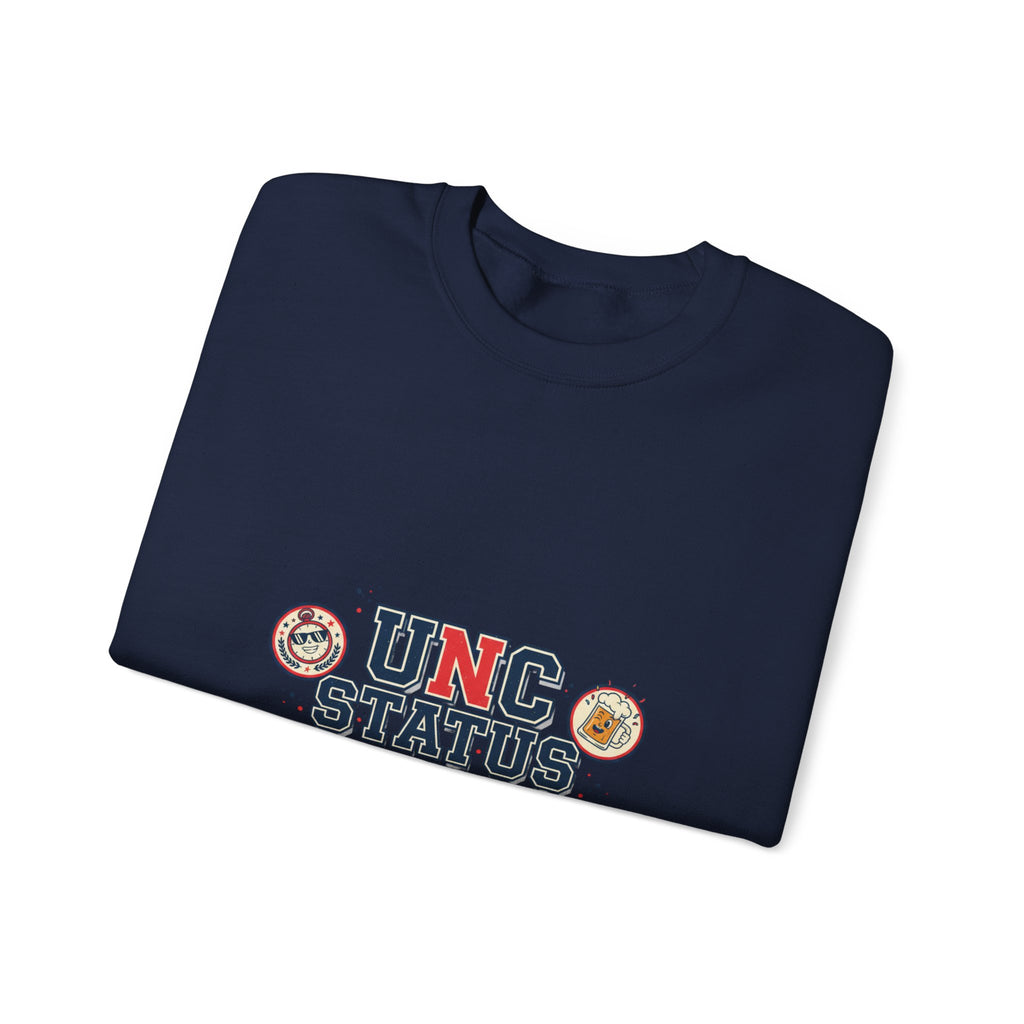 UNC Status Activated Sweatshirt | vintage year, varsity crest