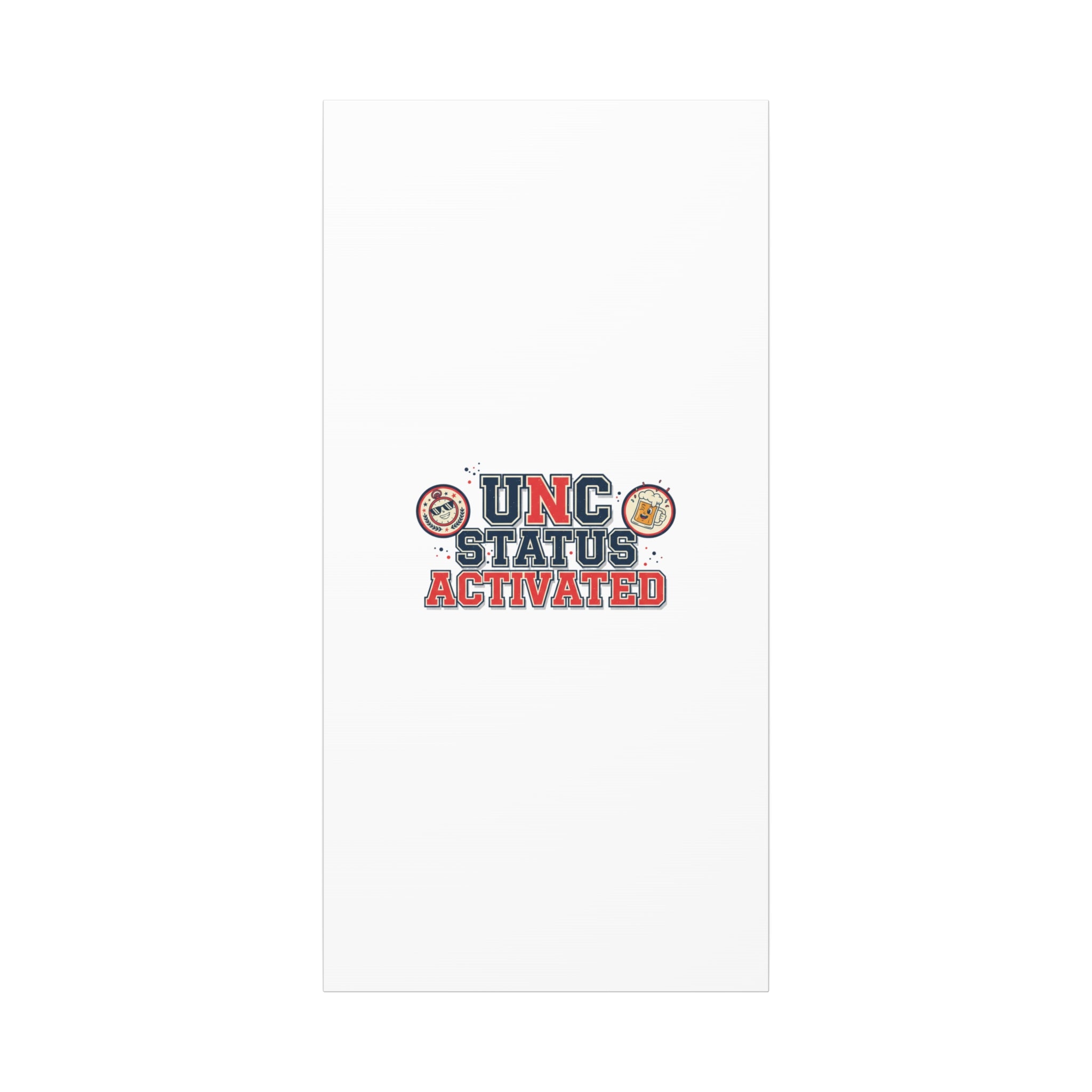 UNC Status Activated Canvas, Stretched | Varsity Crest, Midlife Humor