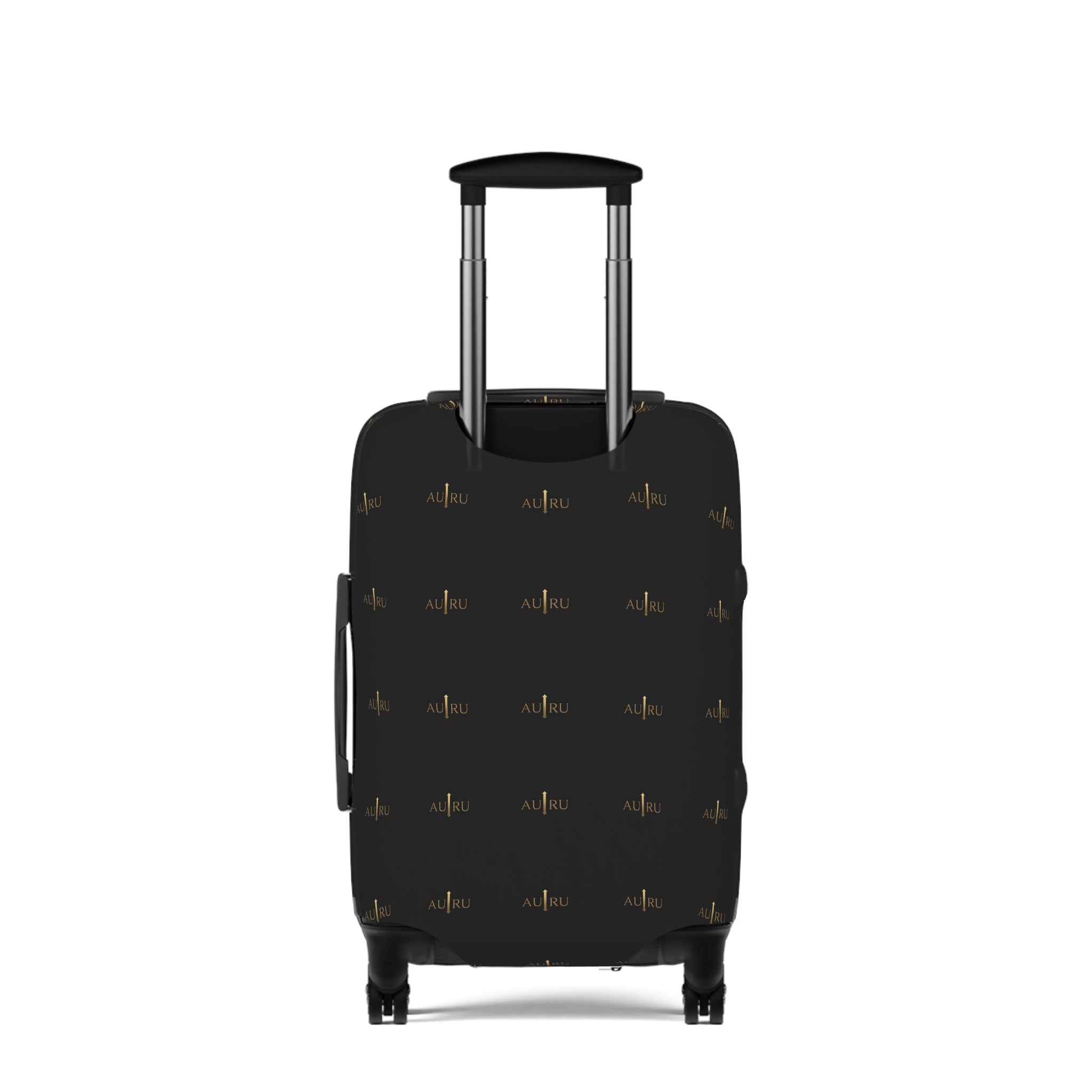 Luggage Cover - Black with Gold Minimalist Wave Pattern - AURU