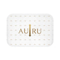 AU|RU-Gold Monogram Bath Mat — Elegant Metallic Arrow Pattern