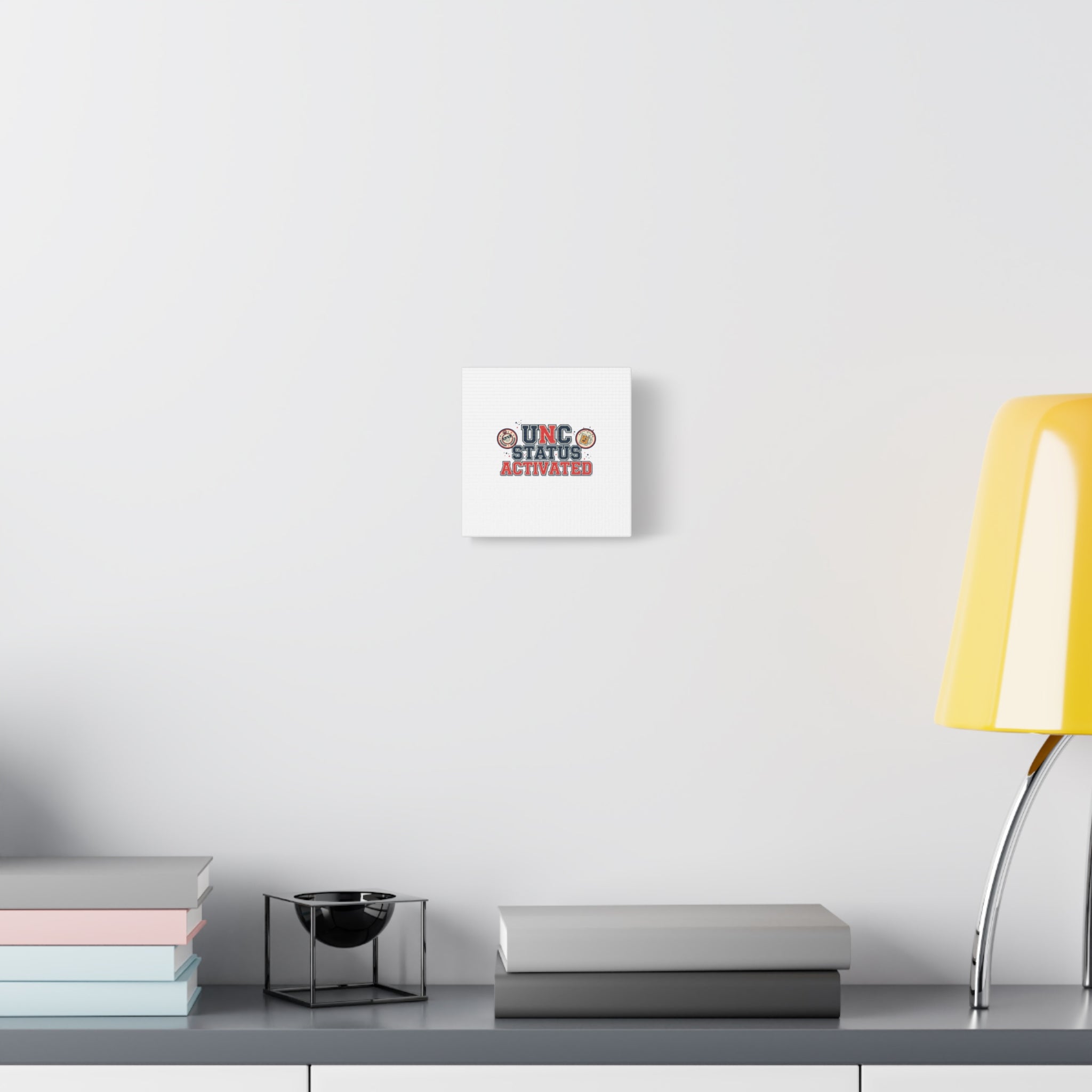 UNC Status Activated Canvas, Stretched | Varsity Crest, Midlife Humor