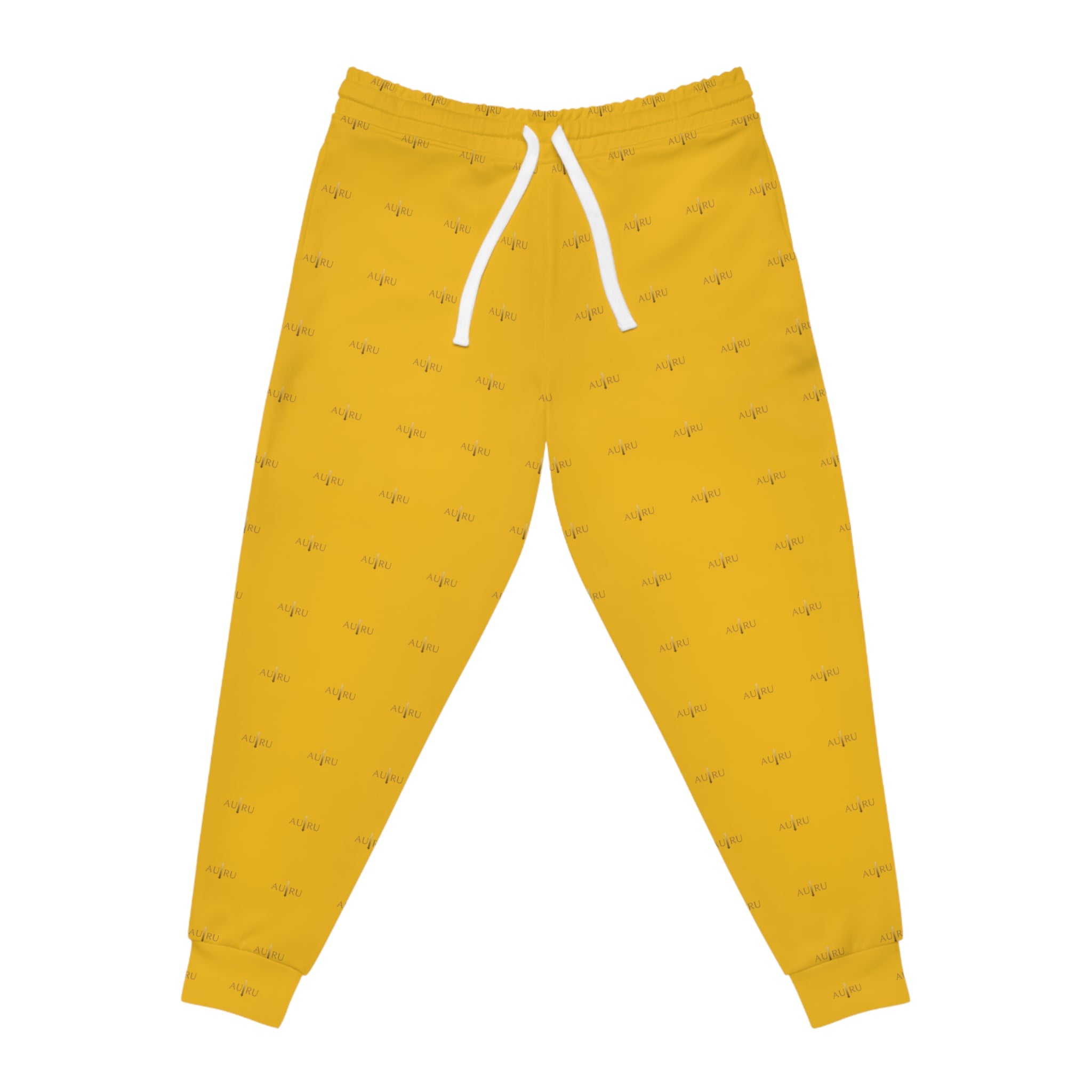 Yellow Palm Pattern Joggers — All-Over Print Athletic Sweatpants