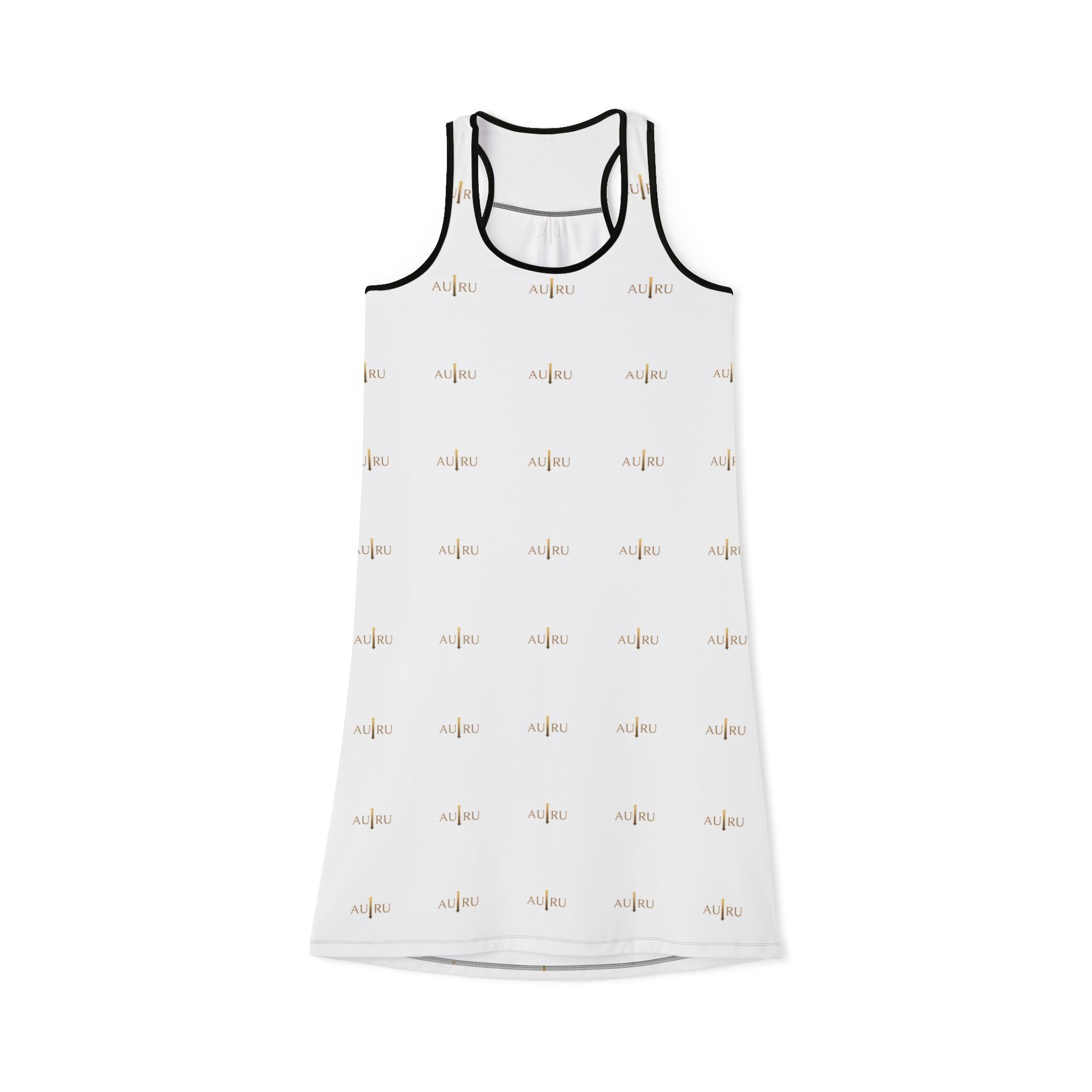 Women's Racerback Dress — Minimal Gold Dragonfly yAll-Over Print Sundress-AURU