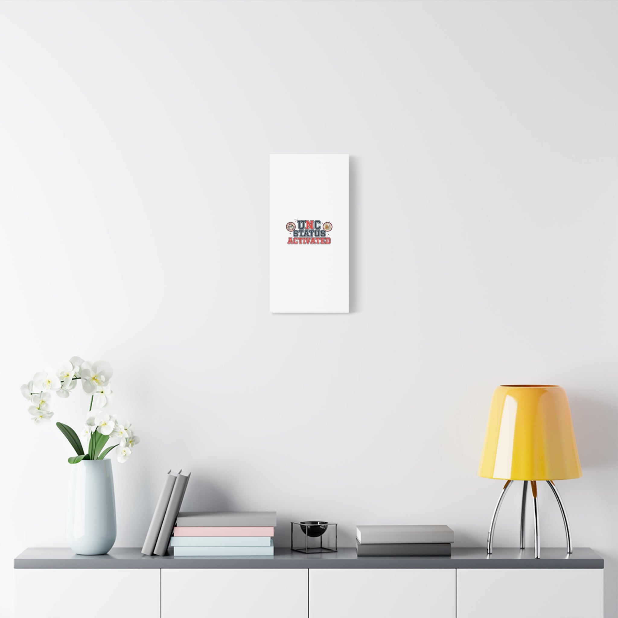 UNC Status Activated Canvas, Stretched | Varsity Crest, Midlife Humor