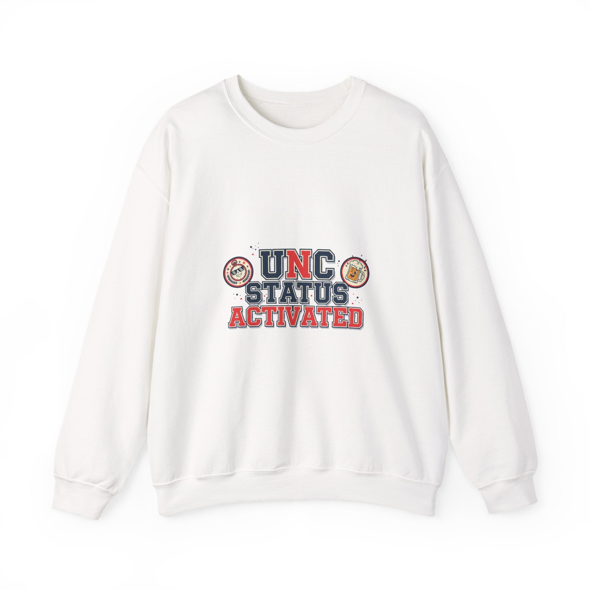 UNC Status Activated Sweatshirt | vintage year, varsity crest
