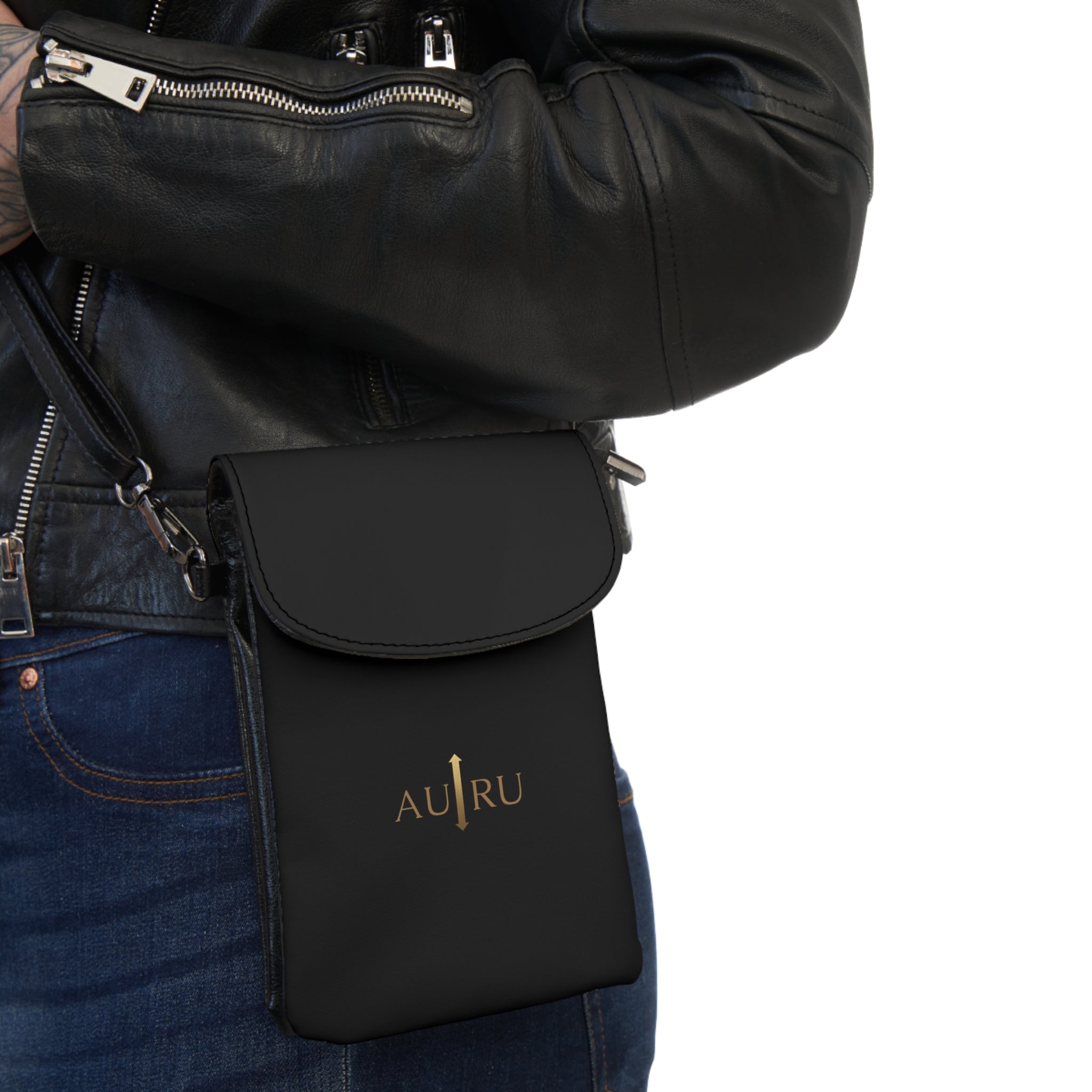 Leather Crossbody Phone Wallet – Small Sling Purse with Card Pocket-AURU