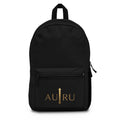 AU|RU Arrow Logo Backpack — Minimalist Gold Monogram Daypack