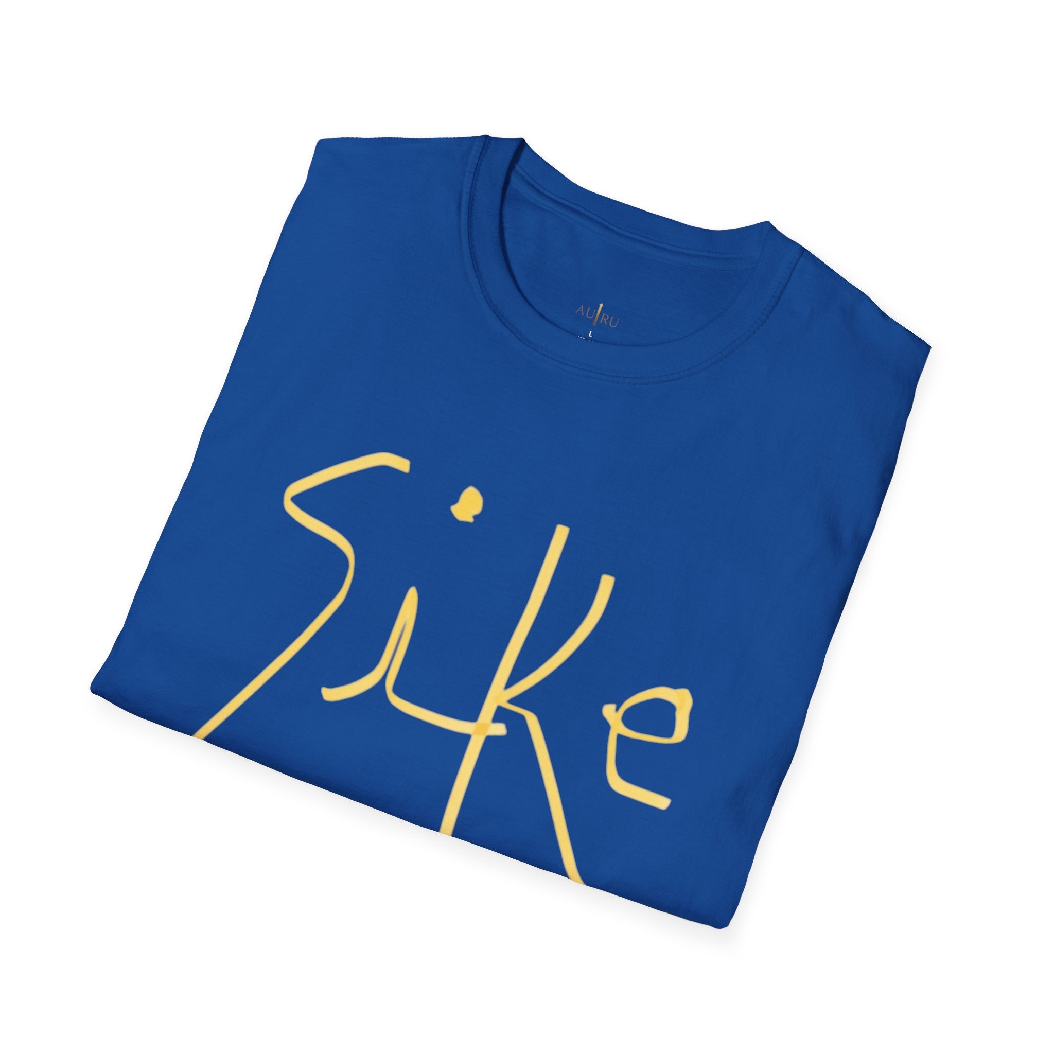 "Sike" Yellow Handwritten Graphic T-Shirt