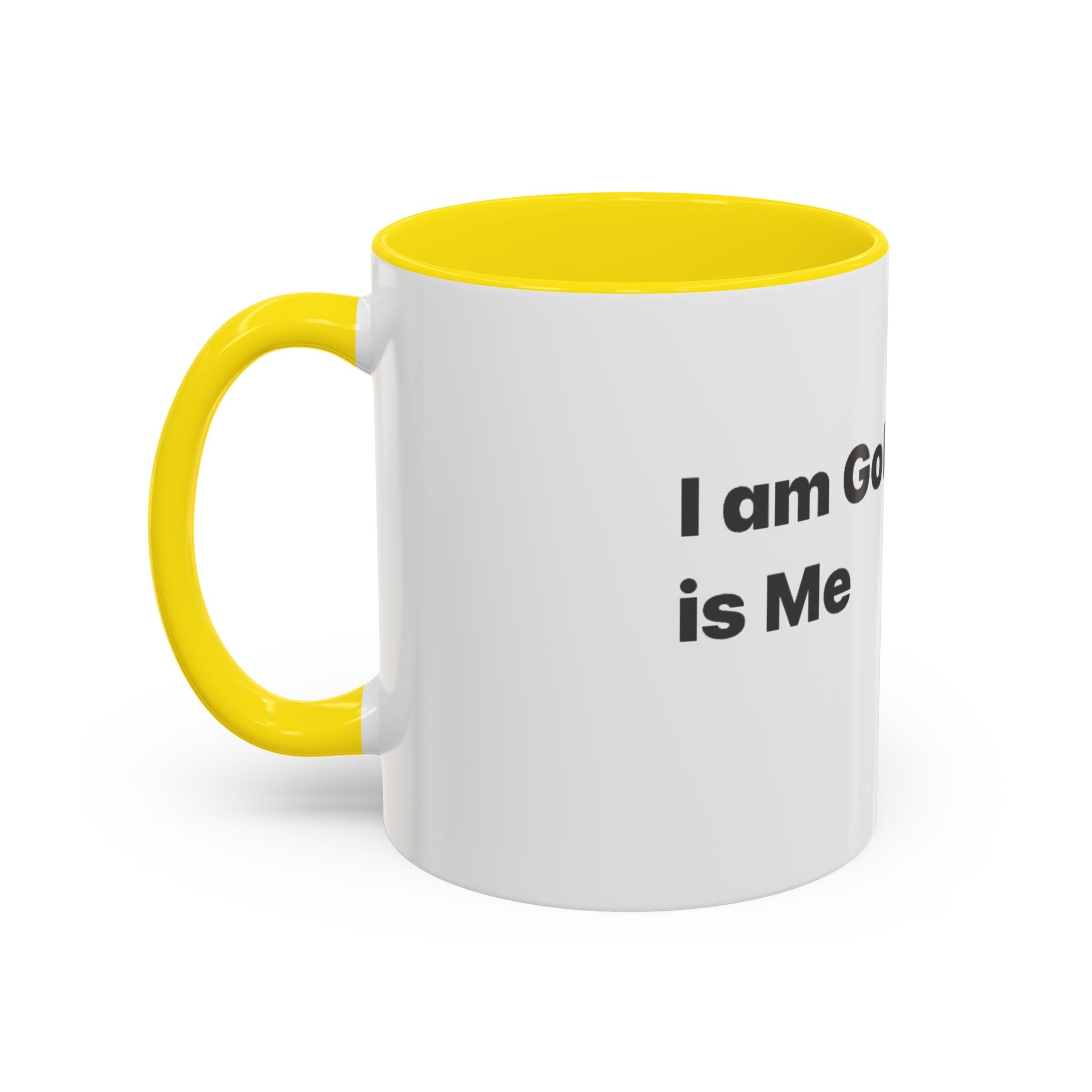 Golf Lover Accent Coffee Mug – “I Am Golf & Golf Loves Me” Black-Handle Ceramic Mug (11/15oz)