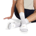 Men's White Slide Sandals — Removable Strap Comfort Slides-AURU