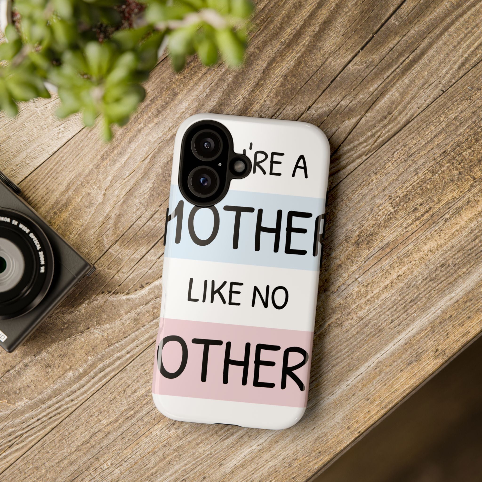 Phone Case – “You’re a Mother Like No Other” Pastel Stripes Protective Tough Case