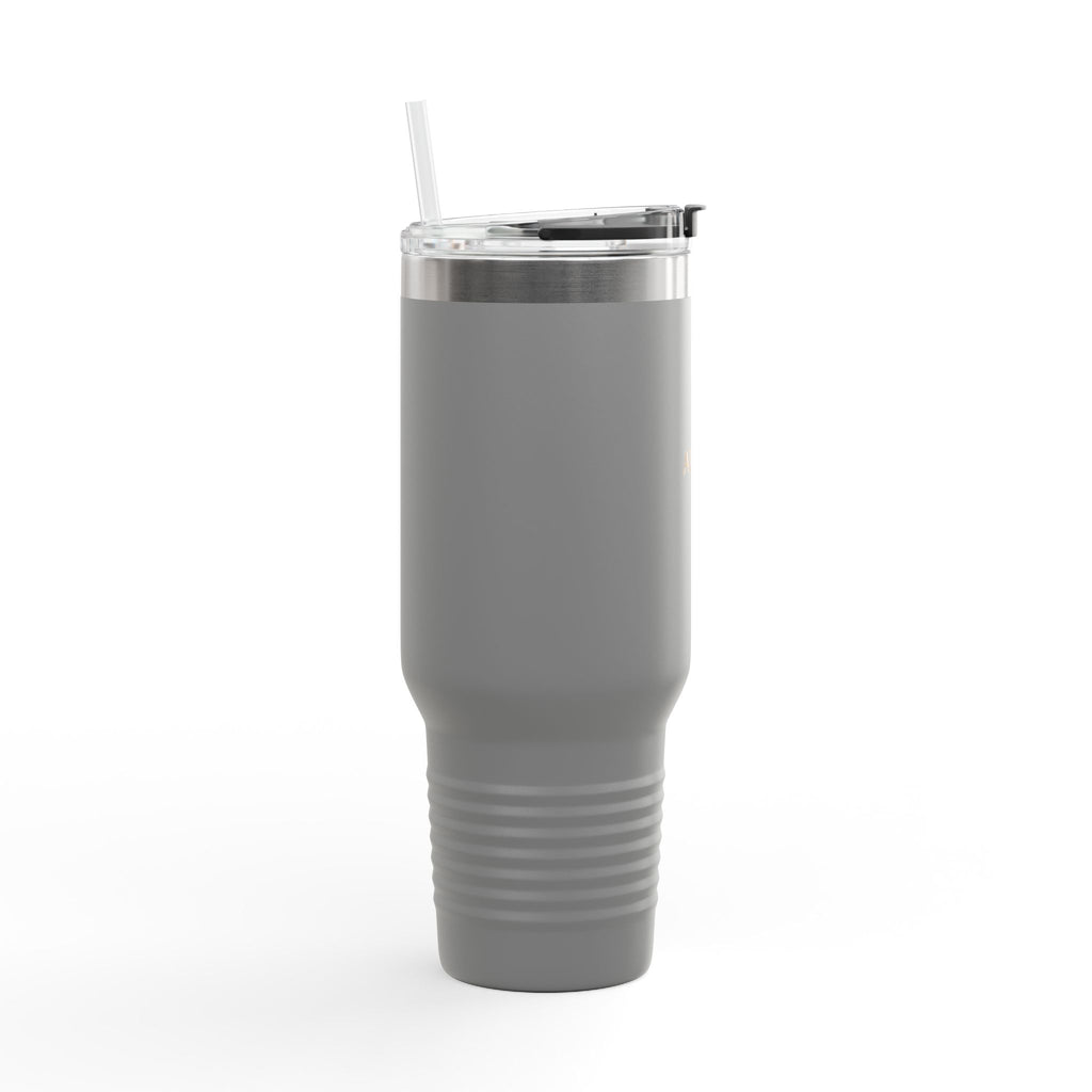 40oz Insulated Travel Mug – Double-Wall Tumbler with Straw & Handle (Keeps Drinks Hot & Cold)