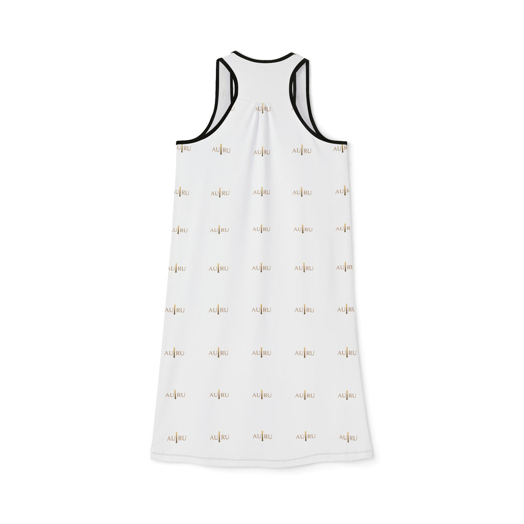 Women's Racerback Dress — Minimal Gold Dragonfly yAll-Over Print Sundress-AURU