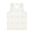 Gold Script 'Sike' Basketball Jersey — All-Over Print Athletic Tank AURU