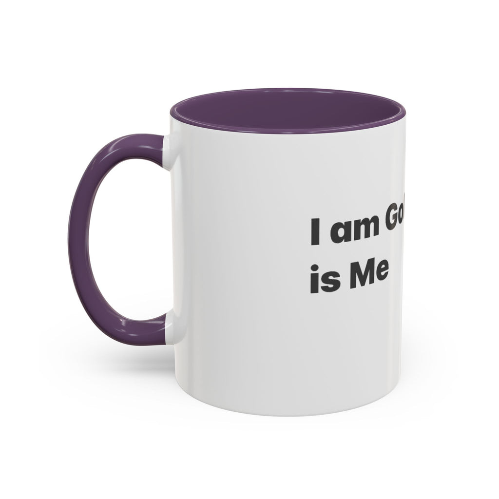 Golf Lover Accent Coffee Mug – “I Am Golf & Golf Loves Me” Black-Handle Ceramic Mug (11/15oz)