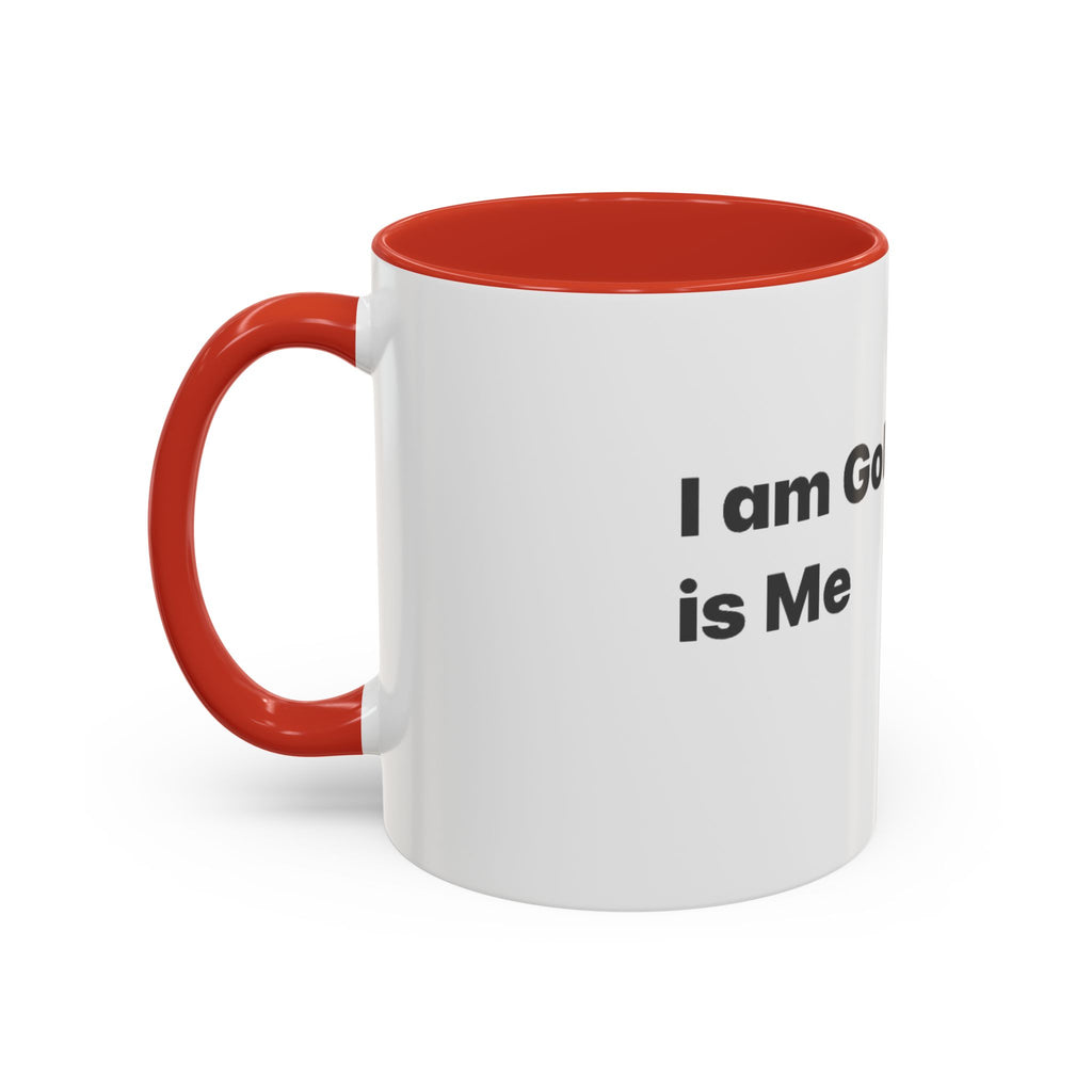 Golf Lover Accent Coffee Mug – “I Am Golf & Golf Loves Me” Black-Handle Ceramic Mug (11/15oz)