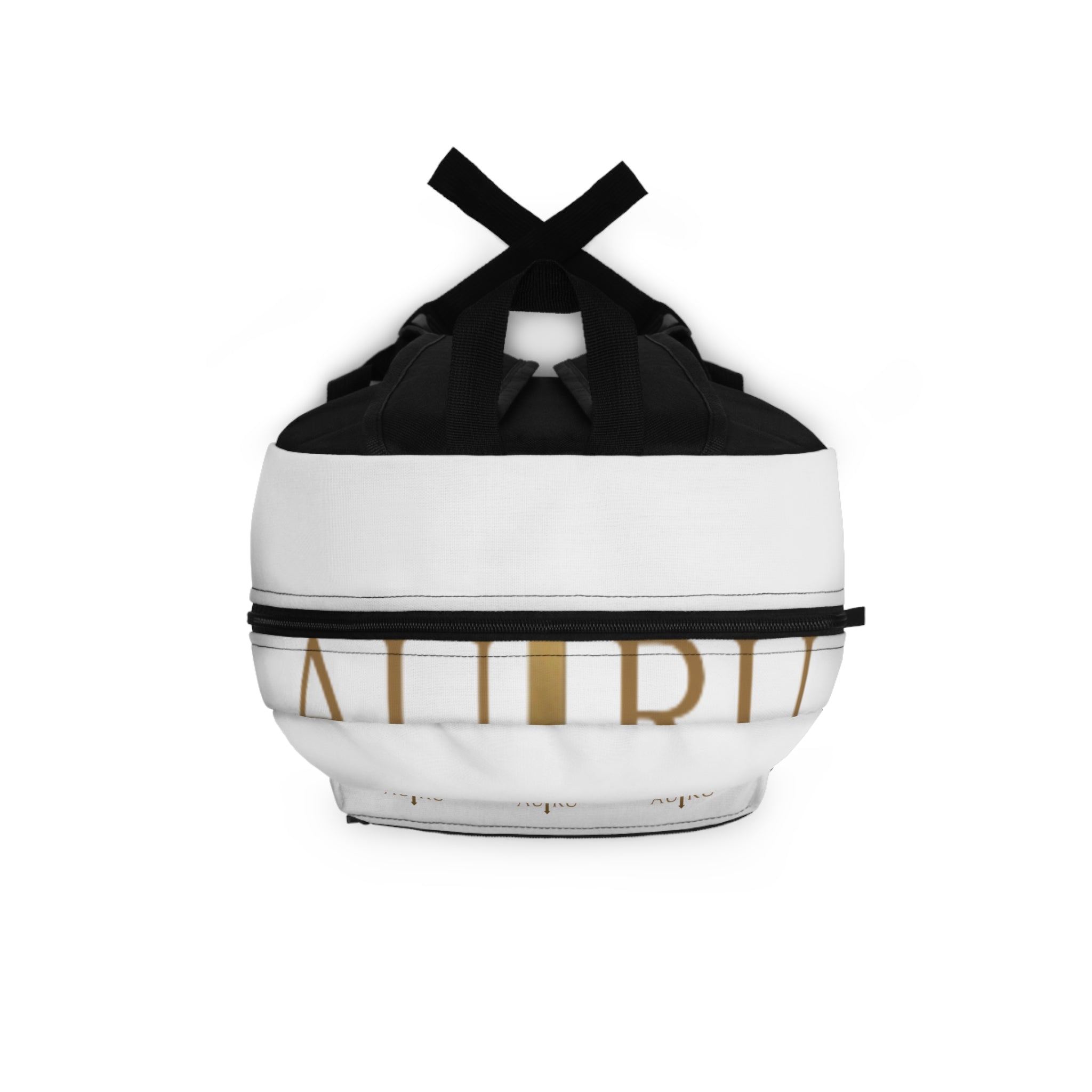 AU/RU Gold Logo Backpack — Minimal Luxury Daypack
