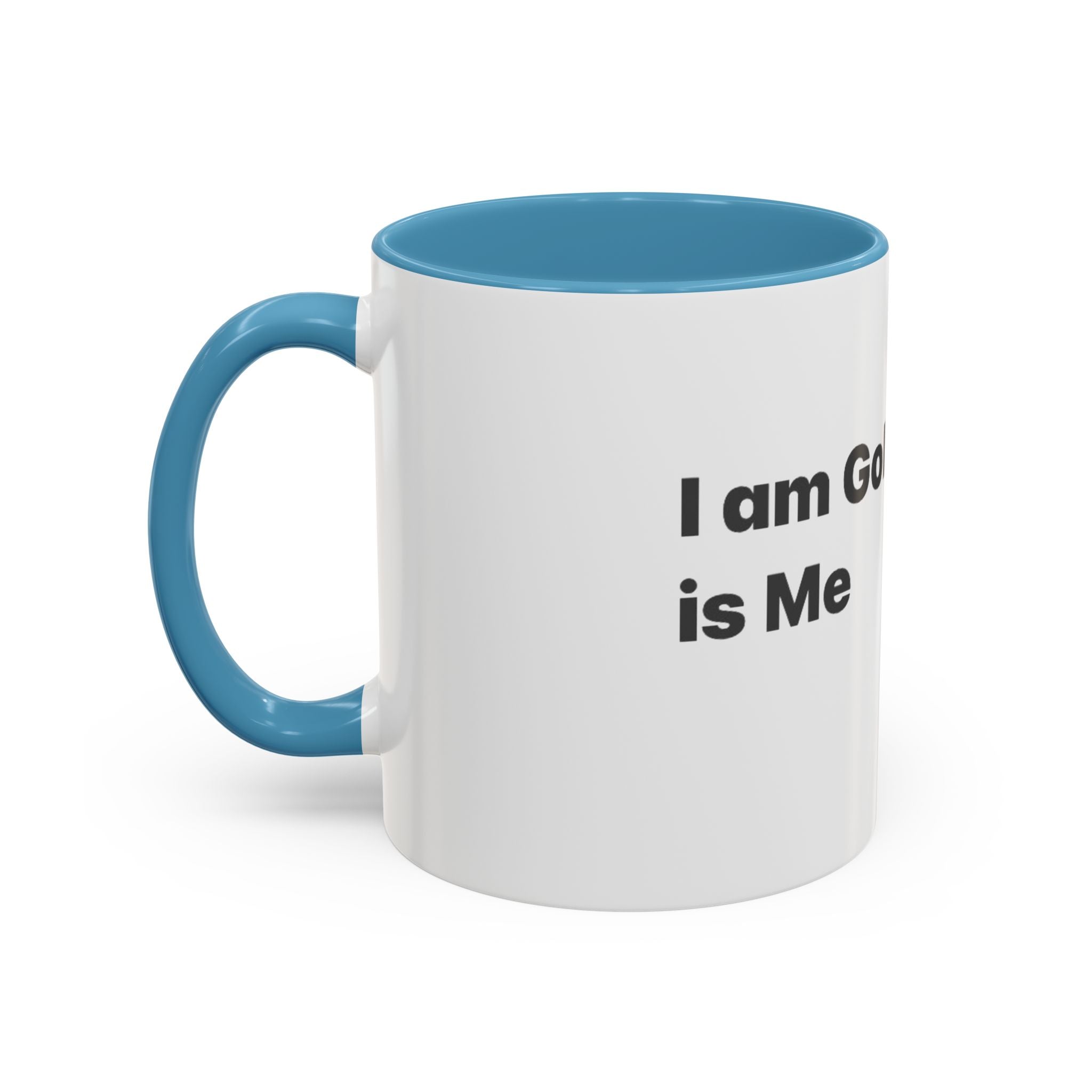 Golf Lover Accent Coffee Mug – “I Am Golf & Golf Loves Me” Black-Handle Ceramic Mug (11/15oz)