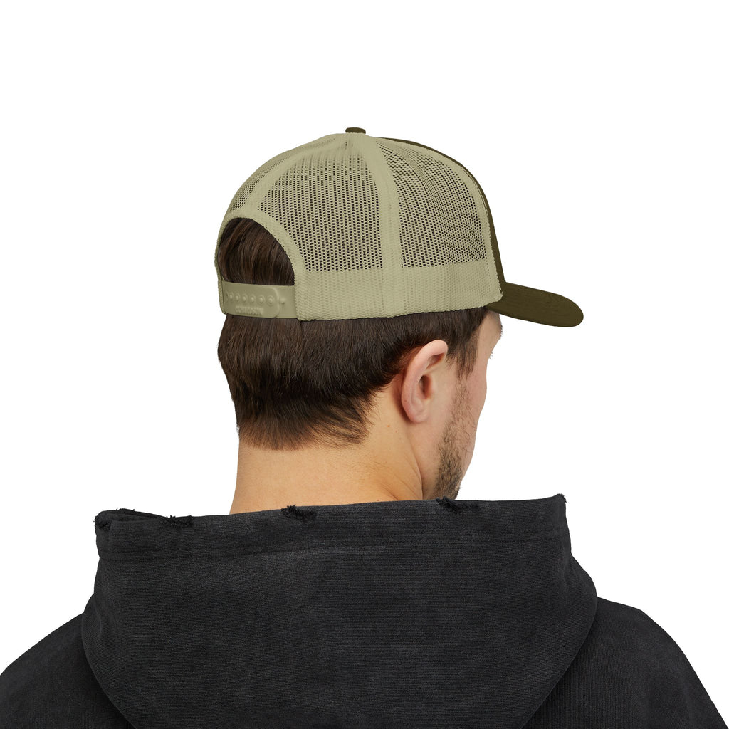 Gold Script Trucker Cap - 'AUIRU' Minimal Embroidered Snapback