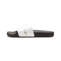 Women's White Slide Sandals — Removable Strap Comfort Slides-AURU