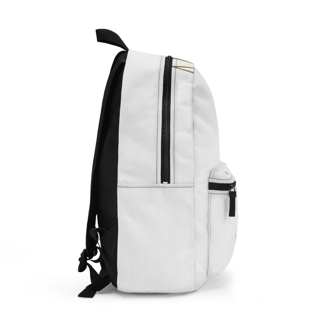 AU/RU Gold Logo Backpack — Minimal Luxury Daypack