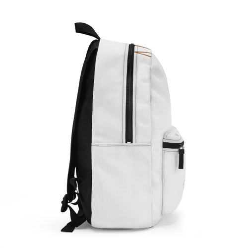 AU/RU Gold Logo Backpack — Minimal Luxury Daypack