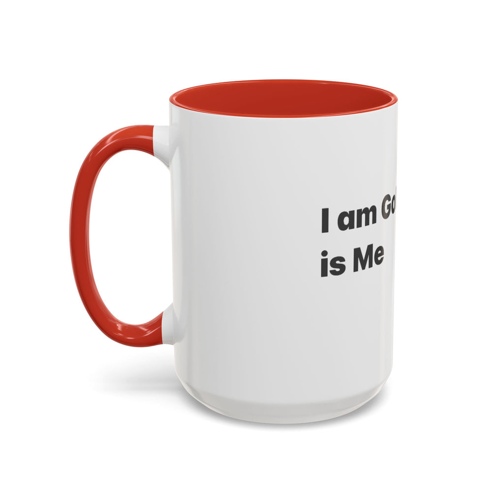 Golf Lover Accent Coffee Mug – “I Am Golf & Golf Loves Me” Black-Handle Ceramic Mug (11/15oz)