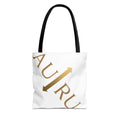 Golden Arrow Script Tote Bag — Modern Typography AOP Tote-AURU