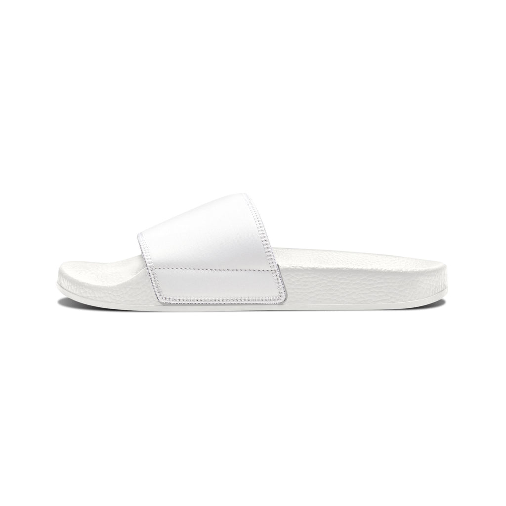 Men's White Slide Sandals — Removable Strap Comfort Slides-AURU