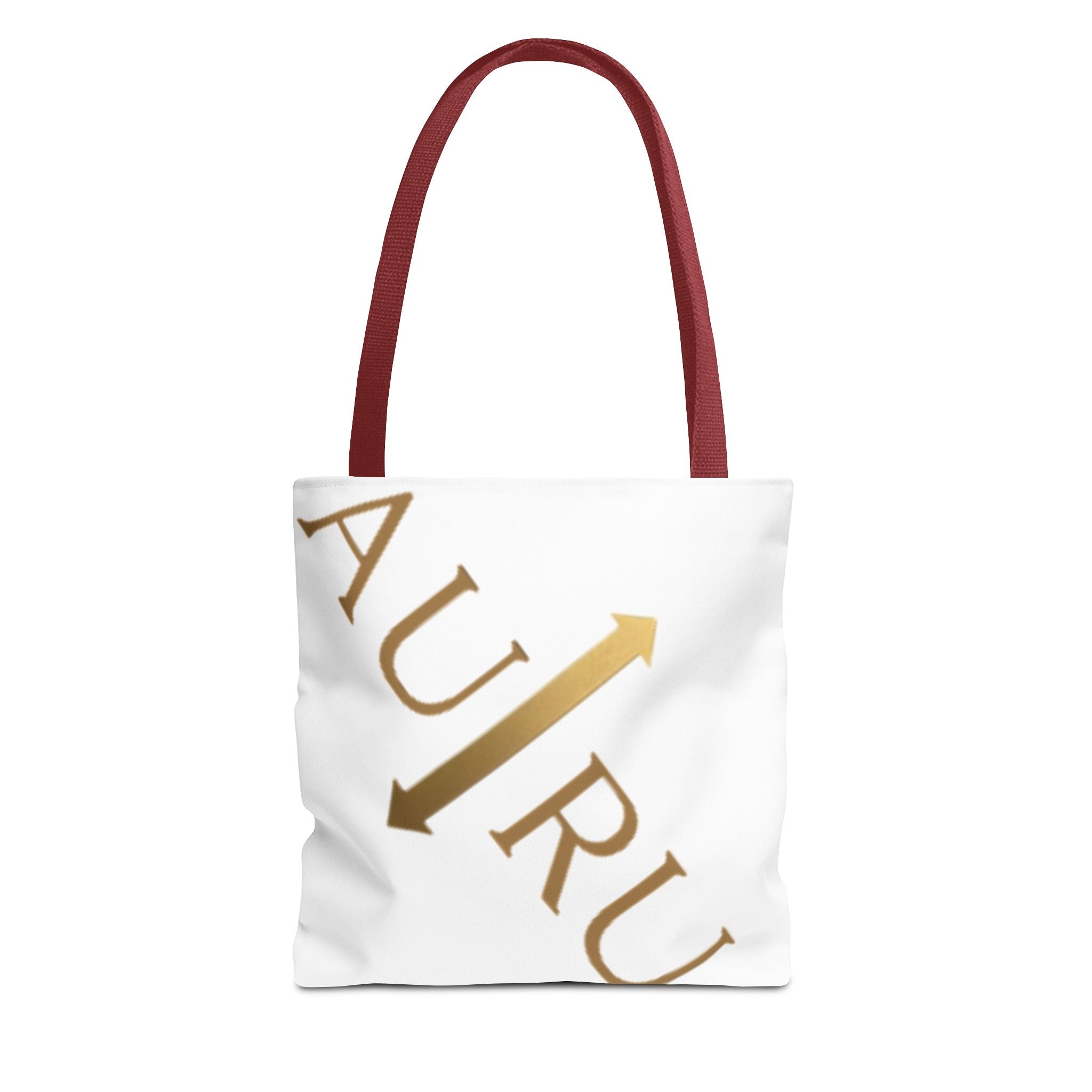 Golden Arrow Script Tote Bag — Modern Typography AOP Tote-AURU