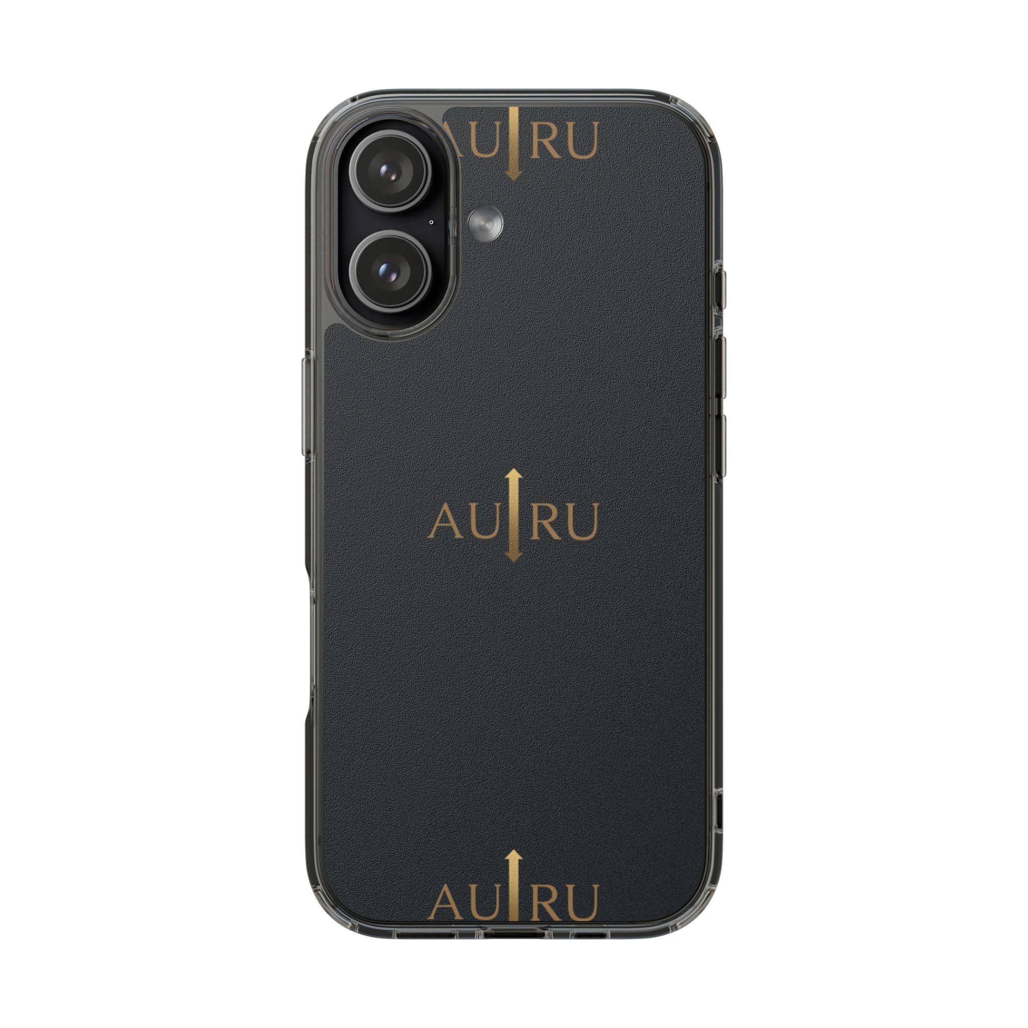 Clear Impact-Resistant Phone Case — Elegant Gold 'AURU' Logo