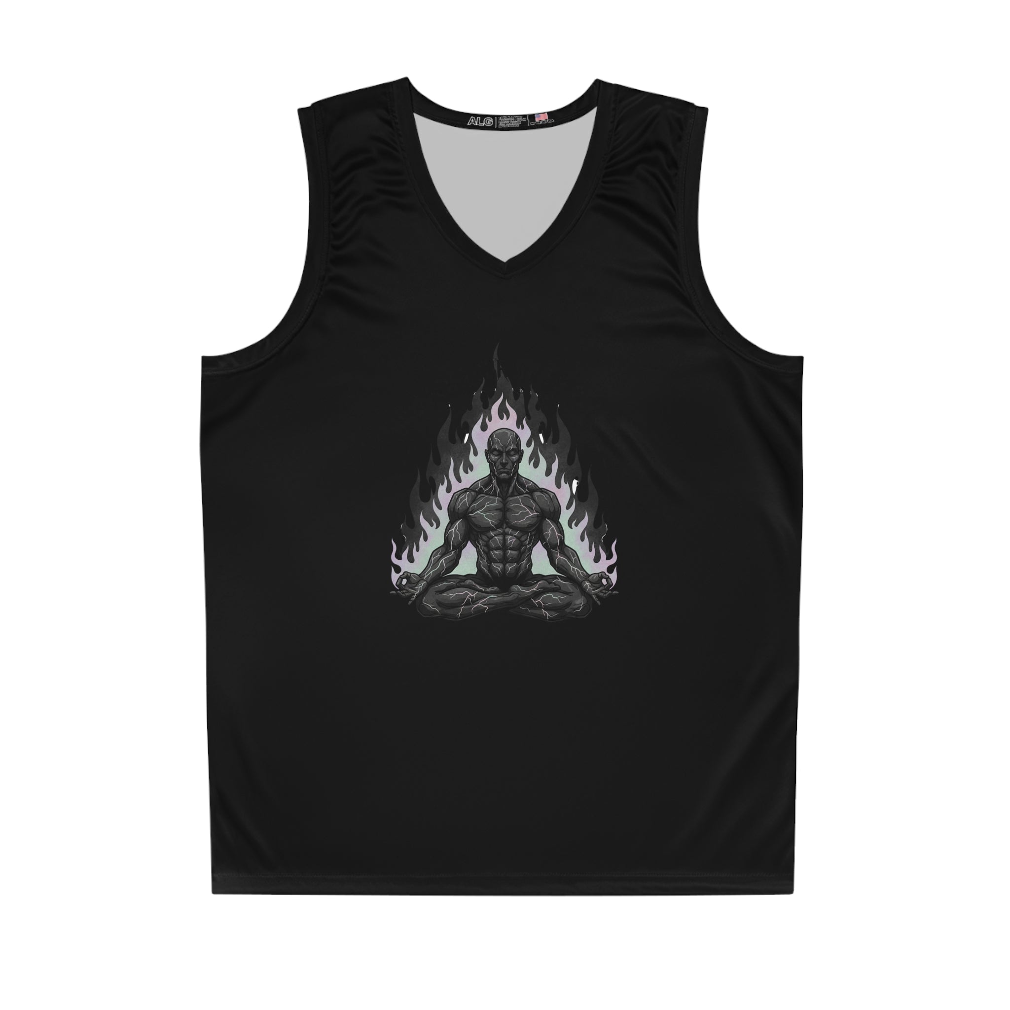 Meditation Muscle Basketball Jersey — "Unleash Your Inner Peace" Athletic Tank