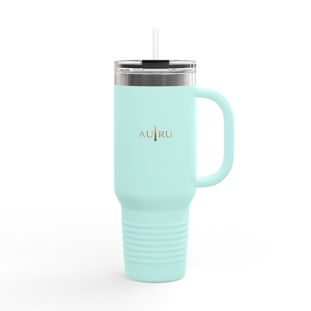 40oz Insulated Travel Mug – Double-Wall Tumbler with Straw & Handle (Keeps Drinks Hot & Cold)