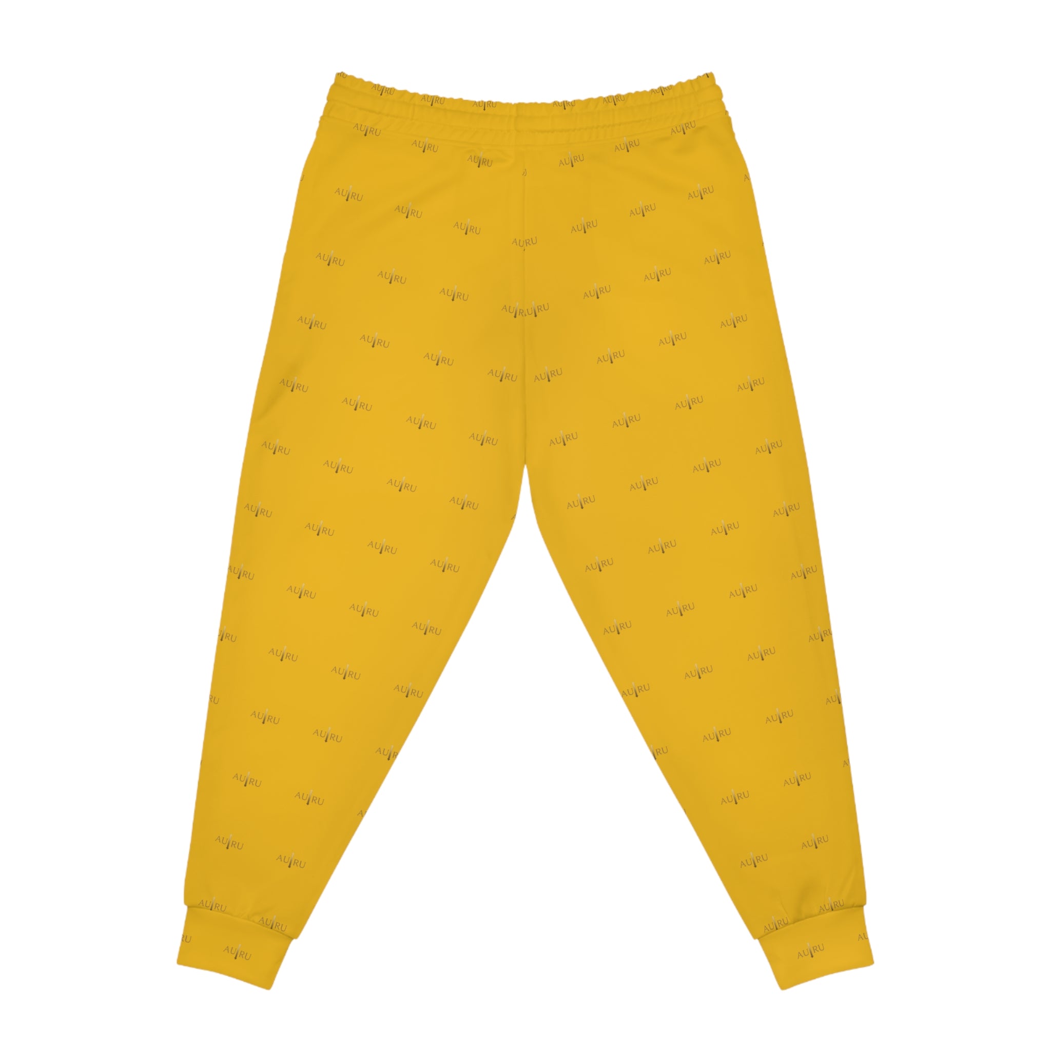 Yellow Palm Pattern Joggers — All-Over Print Athletic Sweatpants