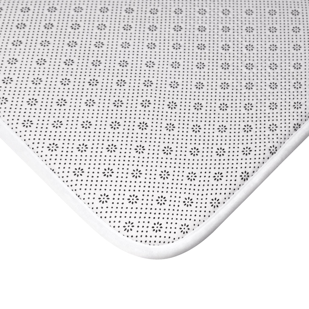 AU|RU-Gold Monogram Bath Mat — Elegant Metallic Arrow Pattern